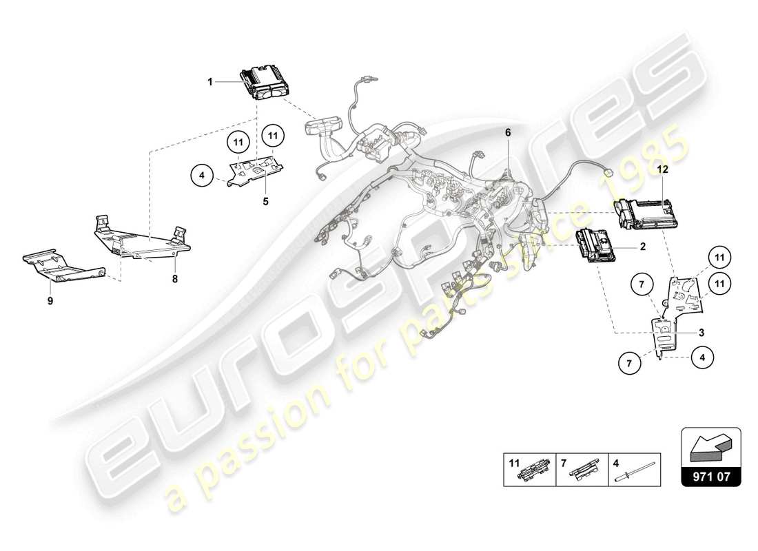 a part diagram from the Lamborghini Evo Coupe 2WD (2022) parts catalogue