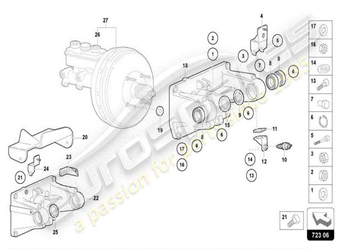 a part diagram from the lamborghini diablo vt (1998) parts catalogue