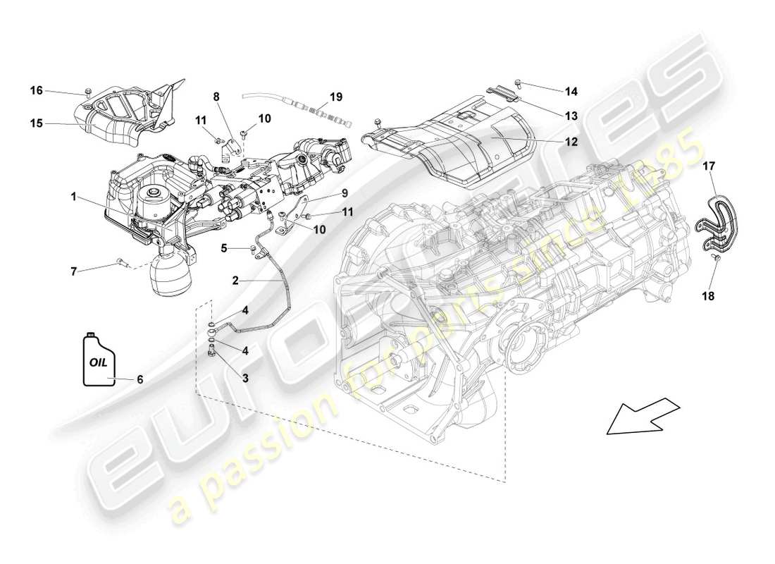 a part diagram from the lamborghini lp550-2 coupe (2011) parts catalogue