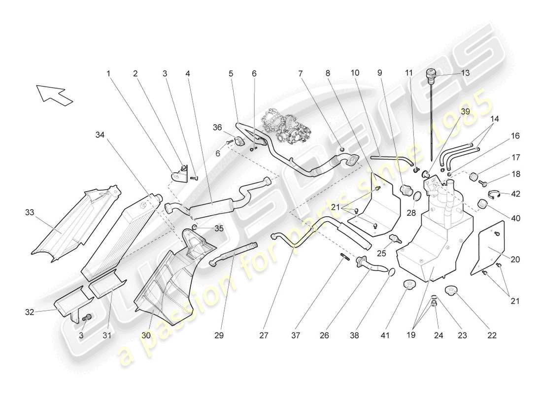 a part diagram from the Lamborghini Gallardo Coupe (2005) parts catalogue