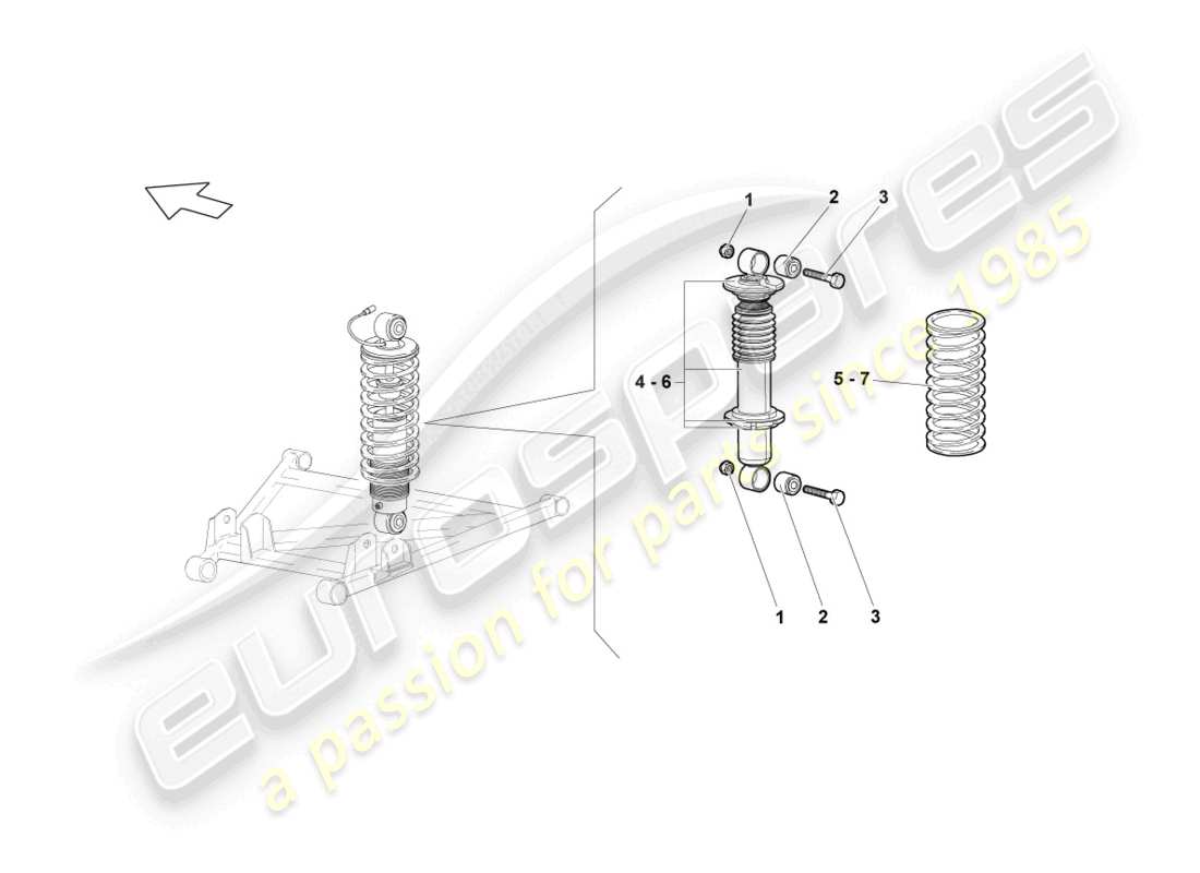 a part diagram from the lamborghini reventon roadster parts catalogue
