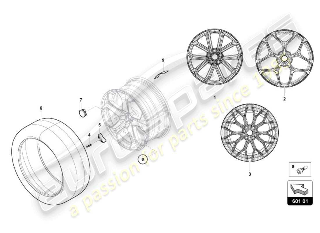 a part diagram from the lamborghini revuelto parts catalogue