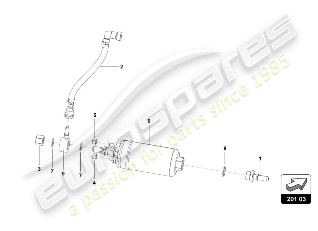 a part diagram from the lamborghini huracan squadra corse parts catalogue