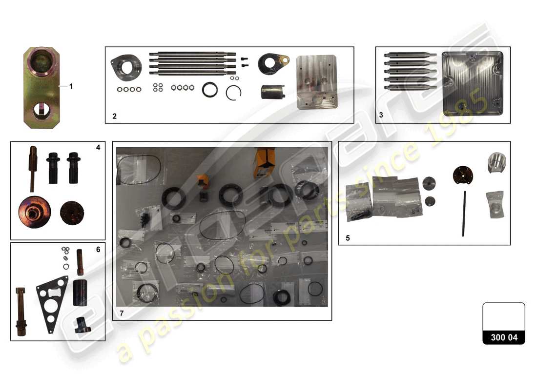 a part diagram from the lamborghini huracan squadra corse parts catalogue