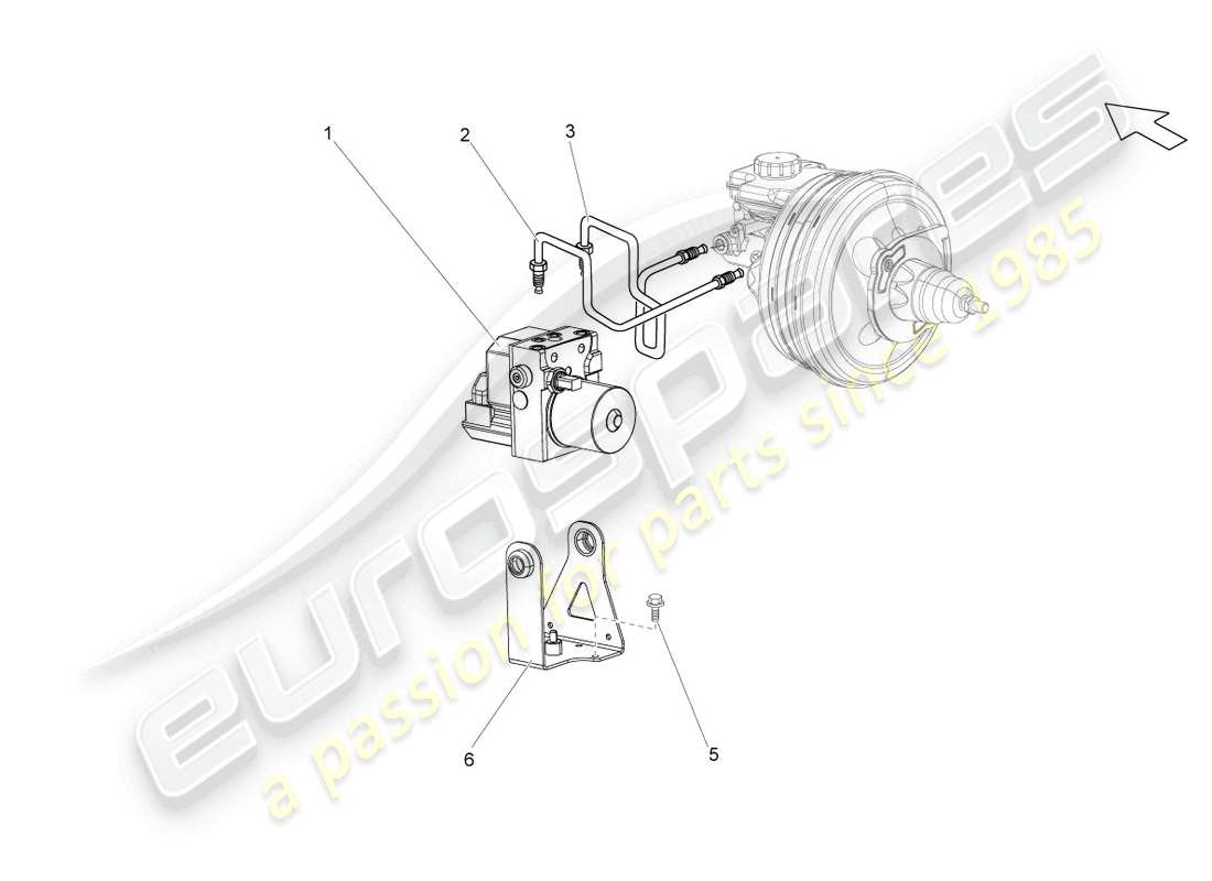 a part diagram from the Lamborghini Gallardo Coupe (2006) parts catalogue
