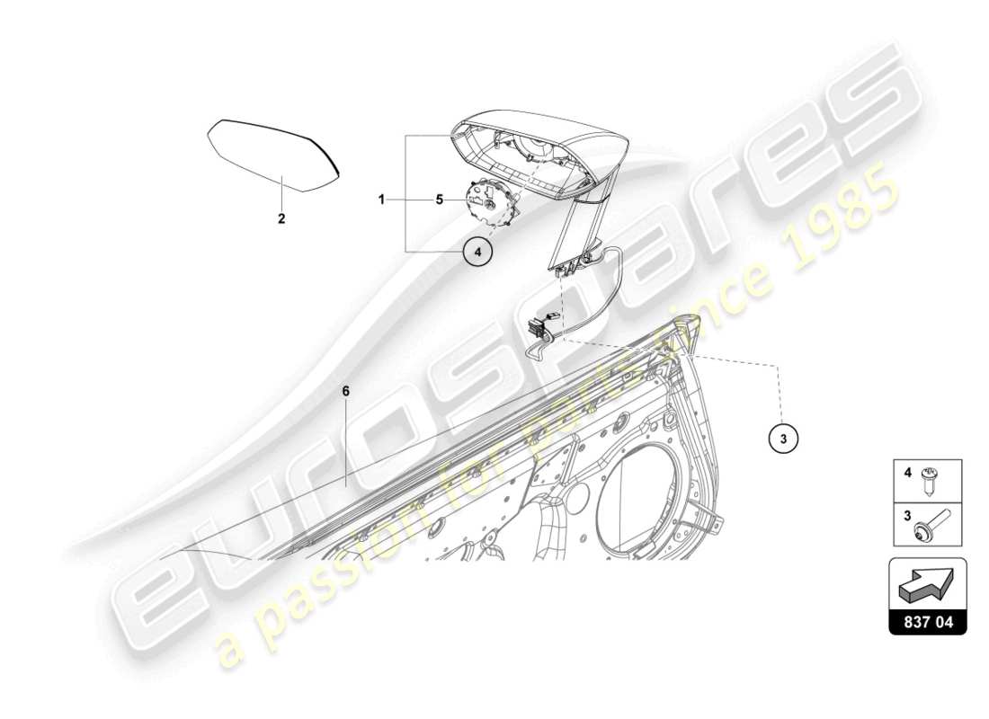 a part diagram from the lamborghini aventador lp770-4 svj parts catalogue