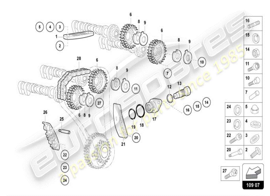 a part diagram from the lamborghini diablo vt (1995) parts catalogue