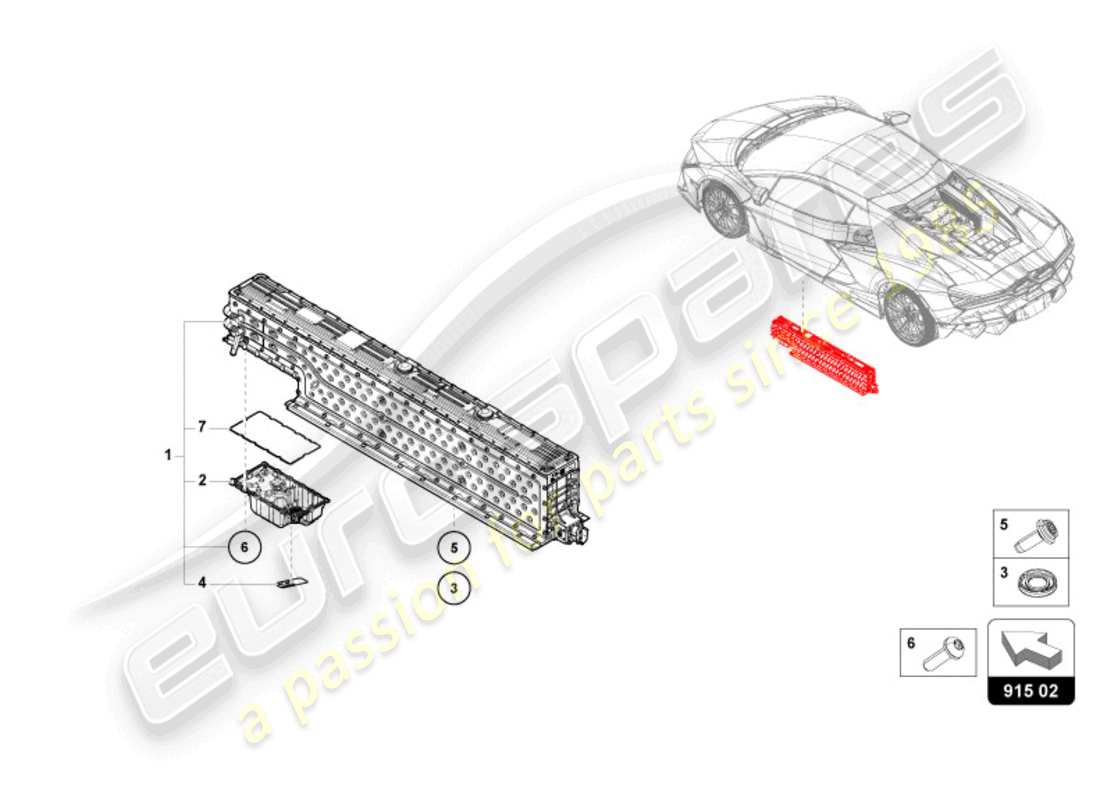 a part diagram from the lamborghini revuelto parts catalogue