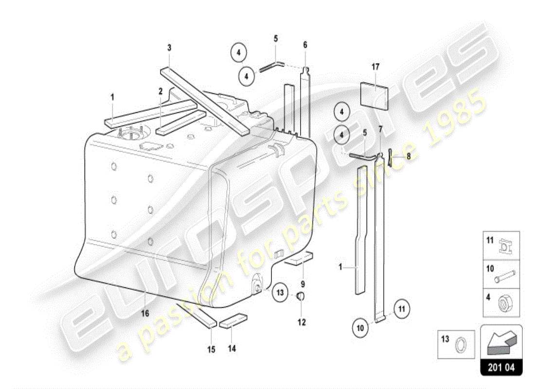 a part diagram from the lamborghini diablo parts catalogue
