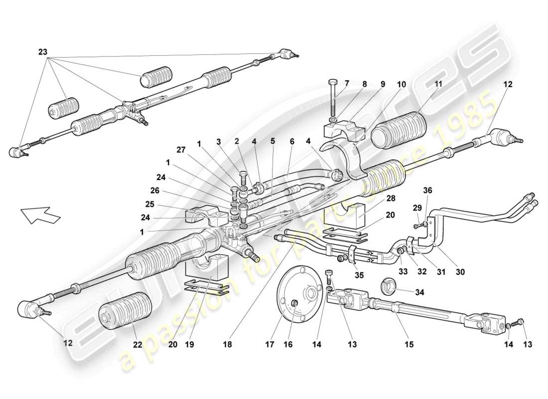 a part diagram from the Lamborghini LP640 Roadster (2010) parts catalogue