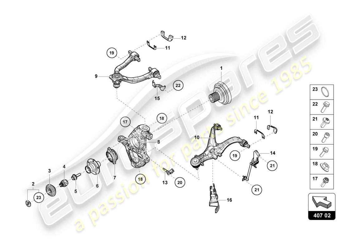 a part diagram from the lamborghini huracan sto parts catalogue