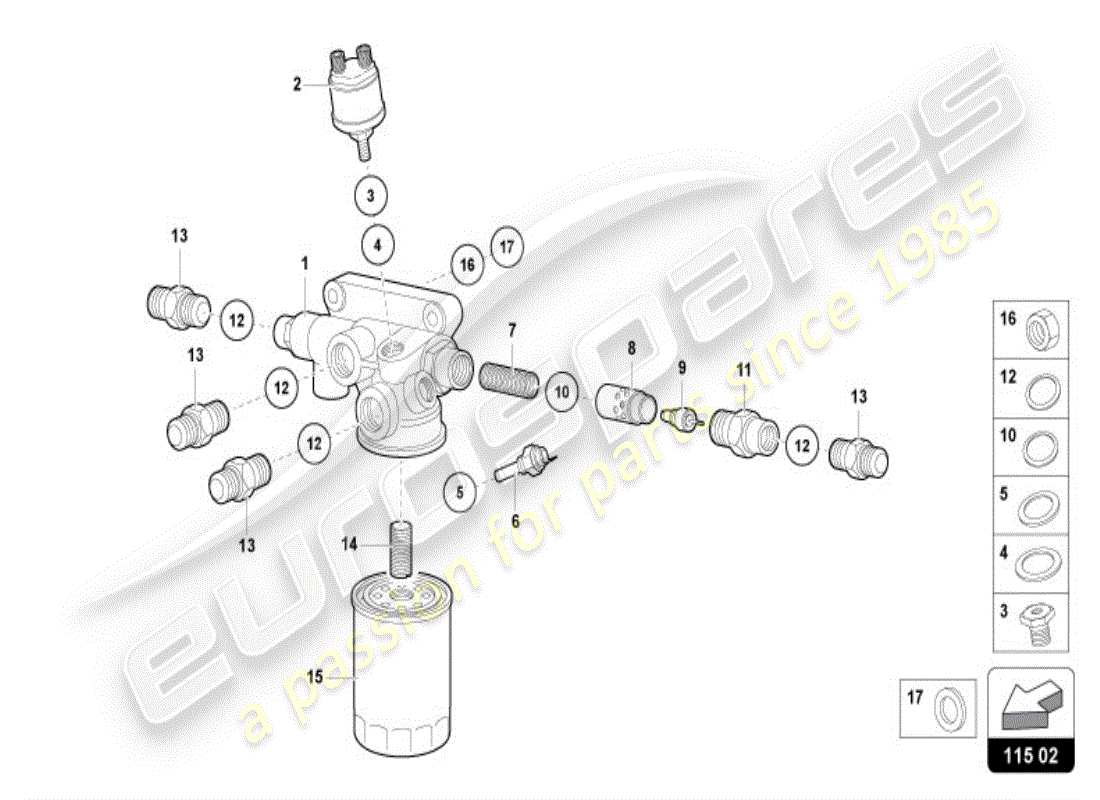 a part diagram from the lamborghini diablo vt (1996) parts catalogue
