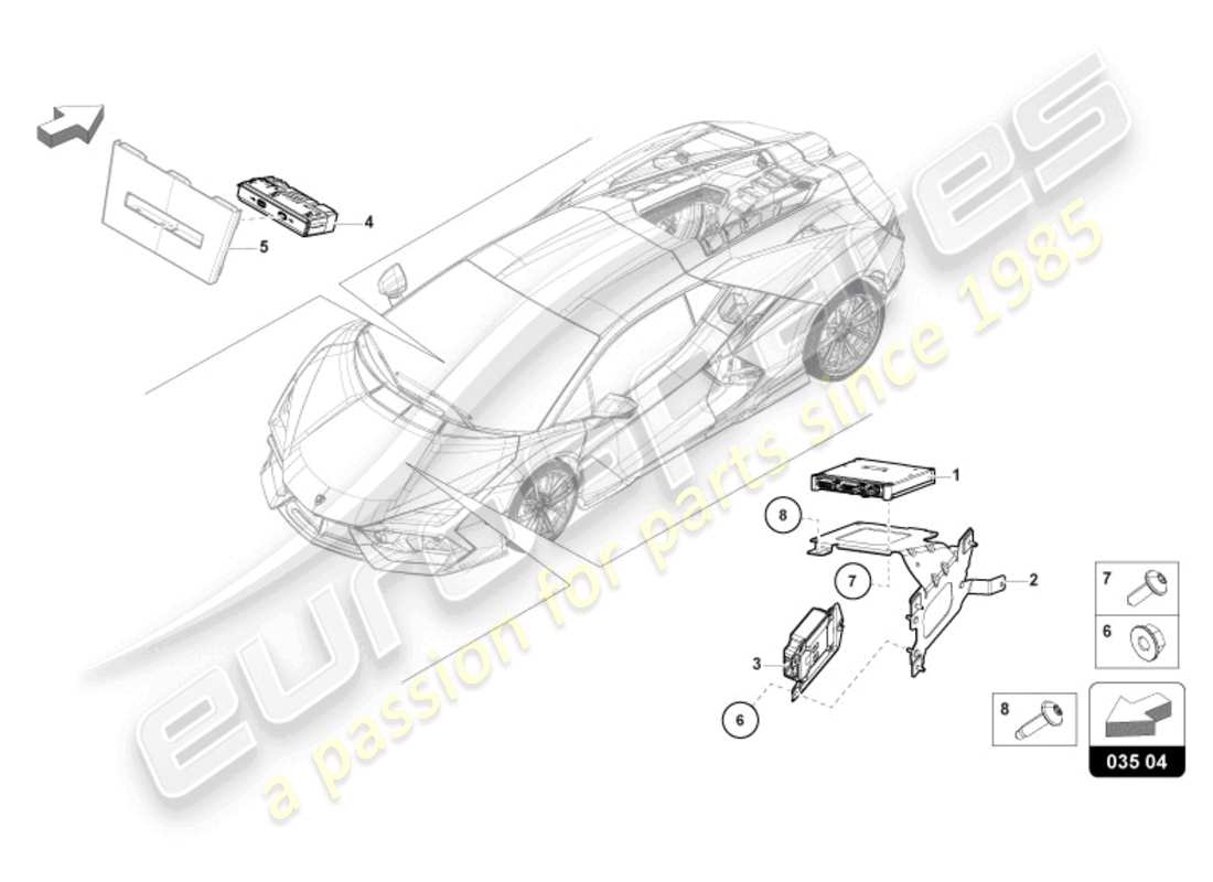 a part diagram from the lamborghini revuelto parts catalogue