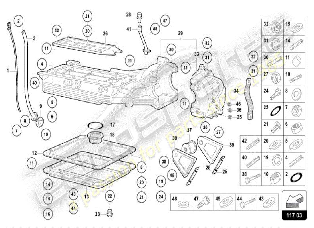 a part diagram from the lamborghini diablo vt (1999) parts catalogue