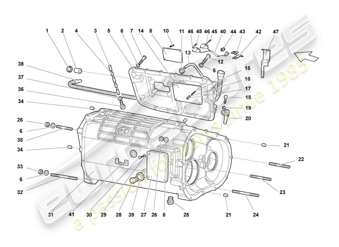 a part diagram from the Lamborghini LP640 Coupe (2008) parts catalogue