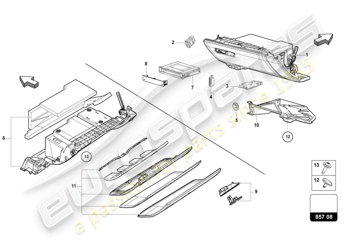 a part diagram from the lamborghini urus parts catalogue
