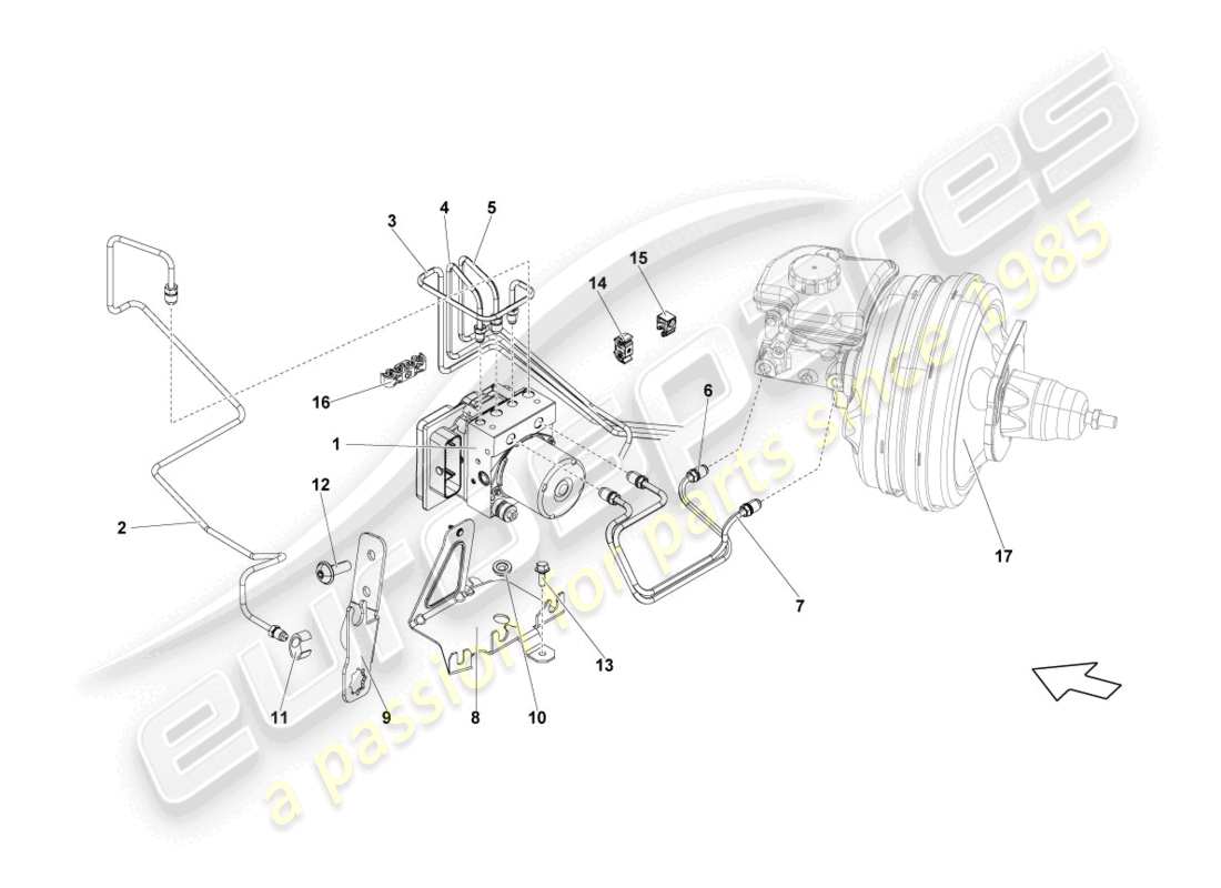 a part diagram from the lamborghini lp560-4 coupe (2014) parts catalogue