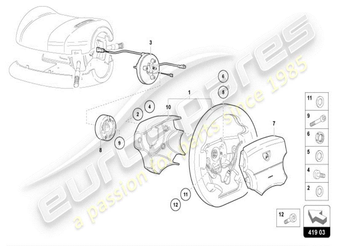 a part diagram from the lamborghini diablo parts catalogue