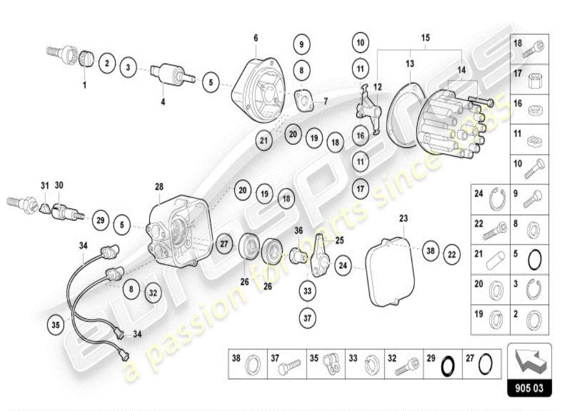 a part diagram from the lamborghini diablo vt (1997) parts catalogue