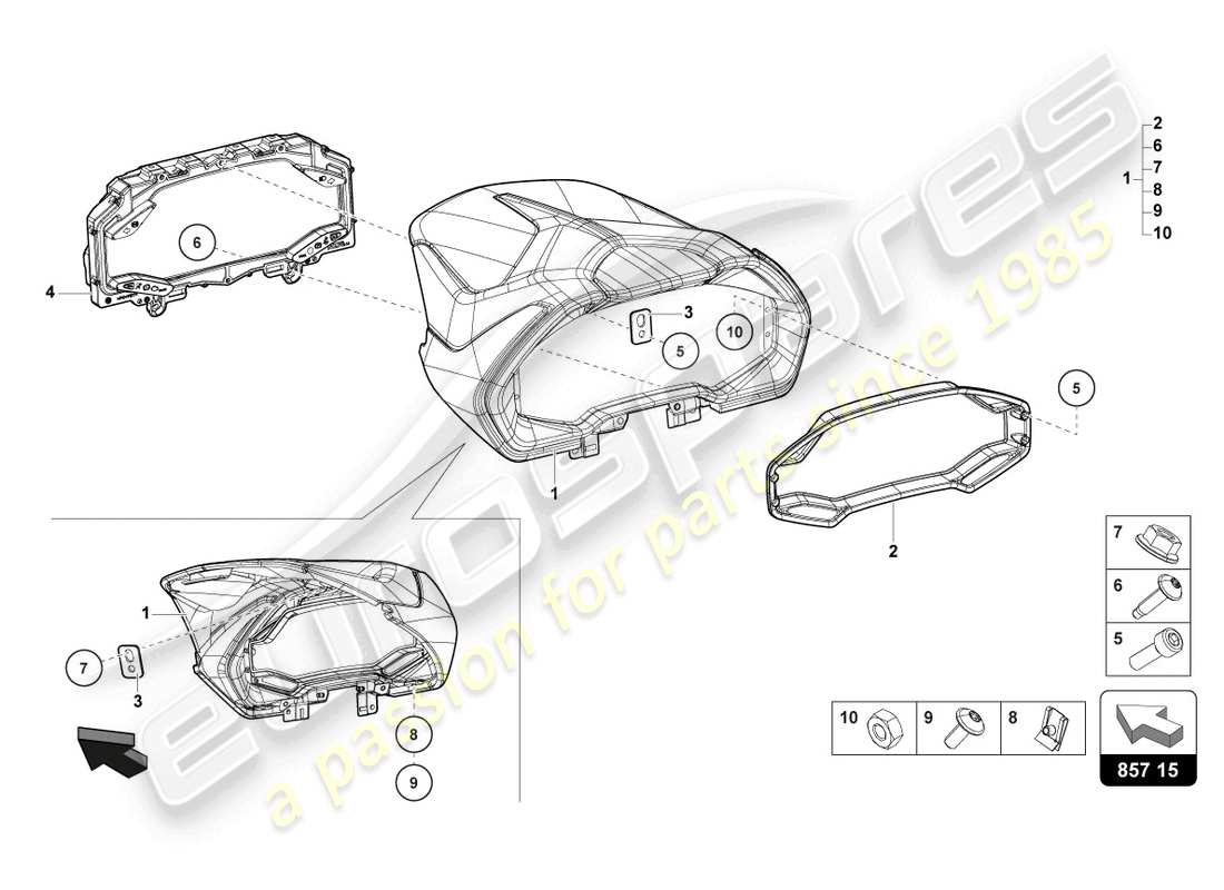 a part diagram from the lamborghini countach parts catalogue