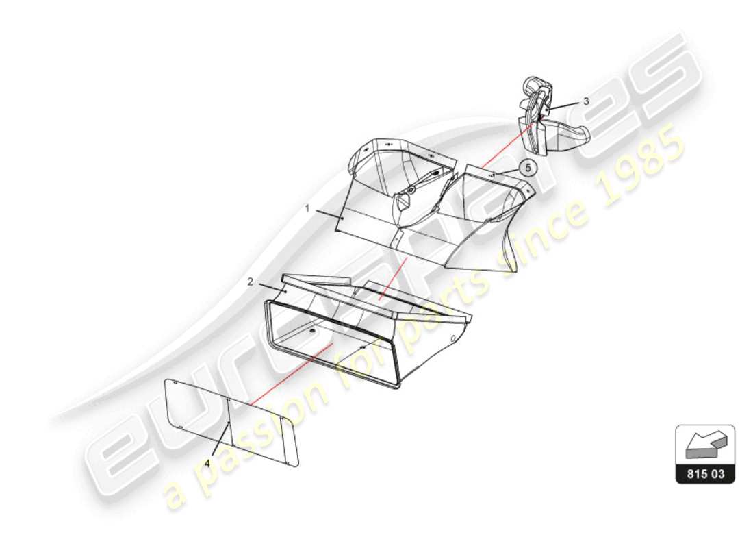 a part diagram from the lamborghini huracan squadra corse parts catalogue