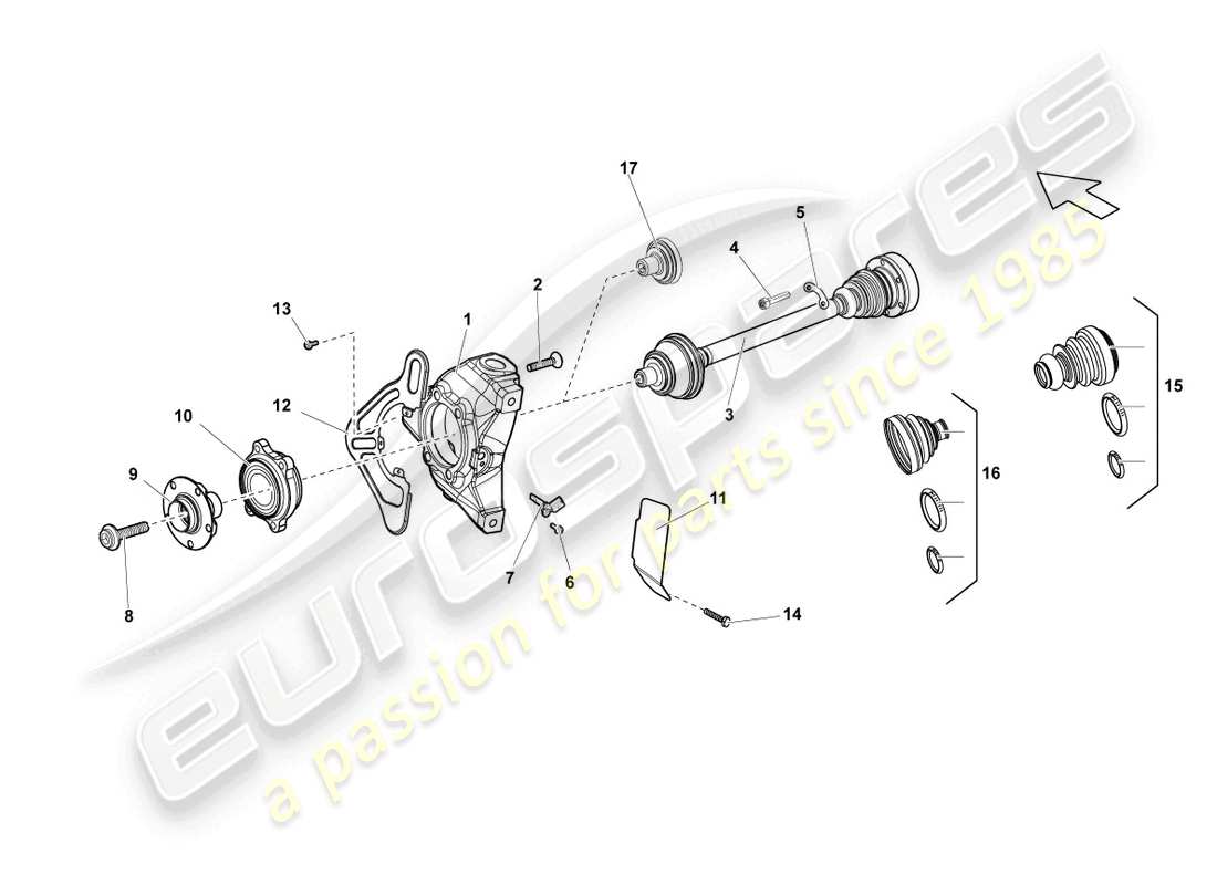 a part diagram from the lamborghini lp560-4 coupe fl ii (2013) parts catalogue