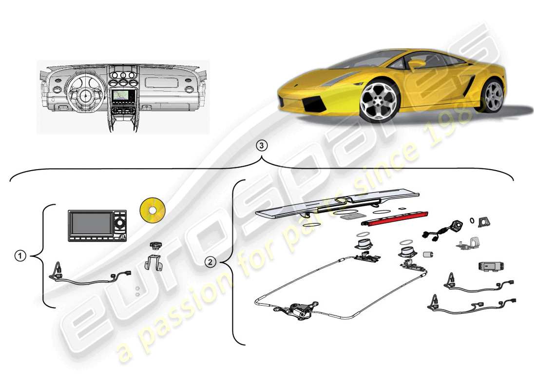 a part diagram from the lamborghini gallardo parts catalogue