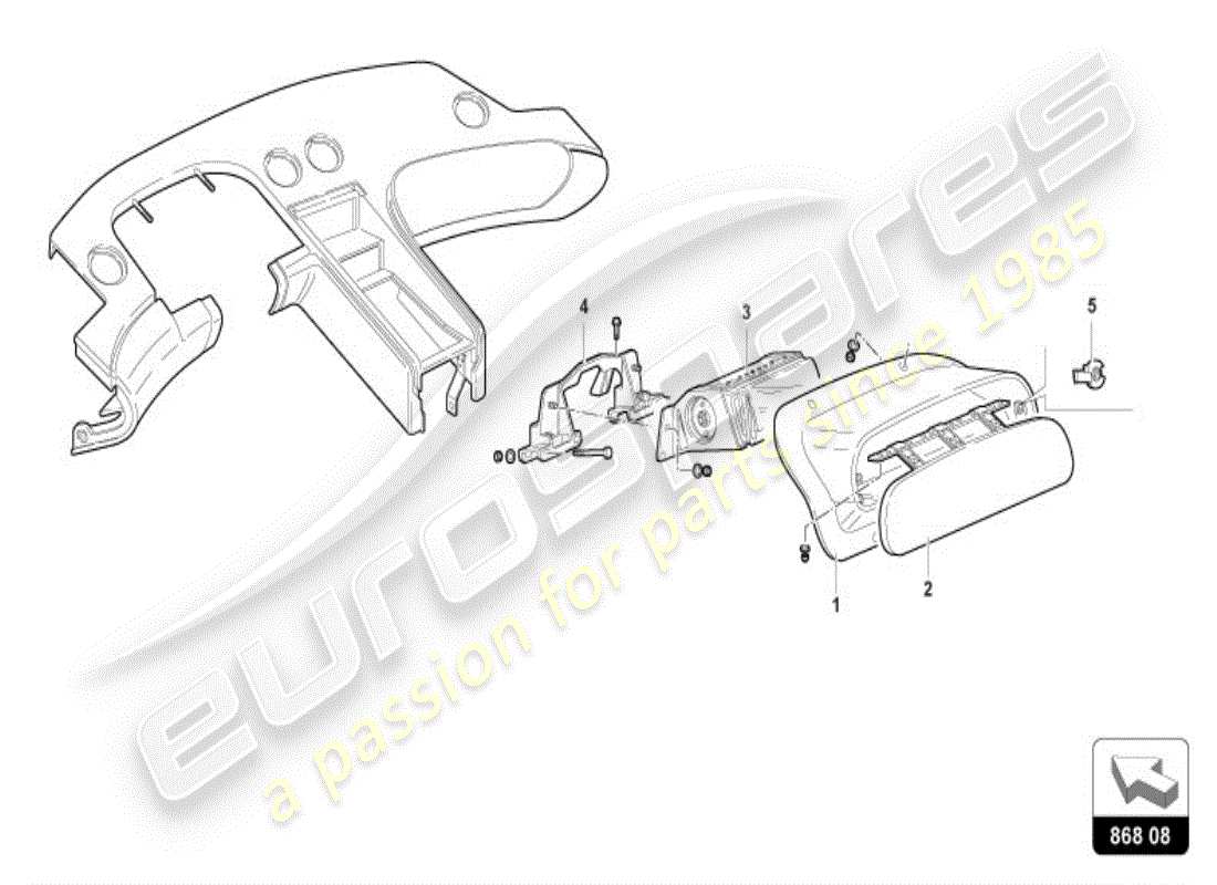 a part diagram from the lamborghini diablo parts catalogue