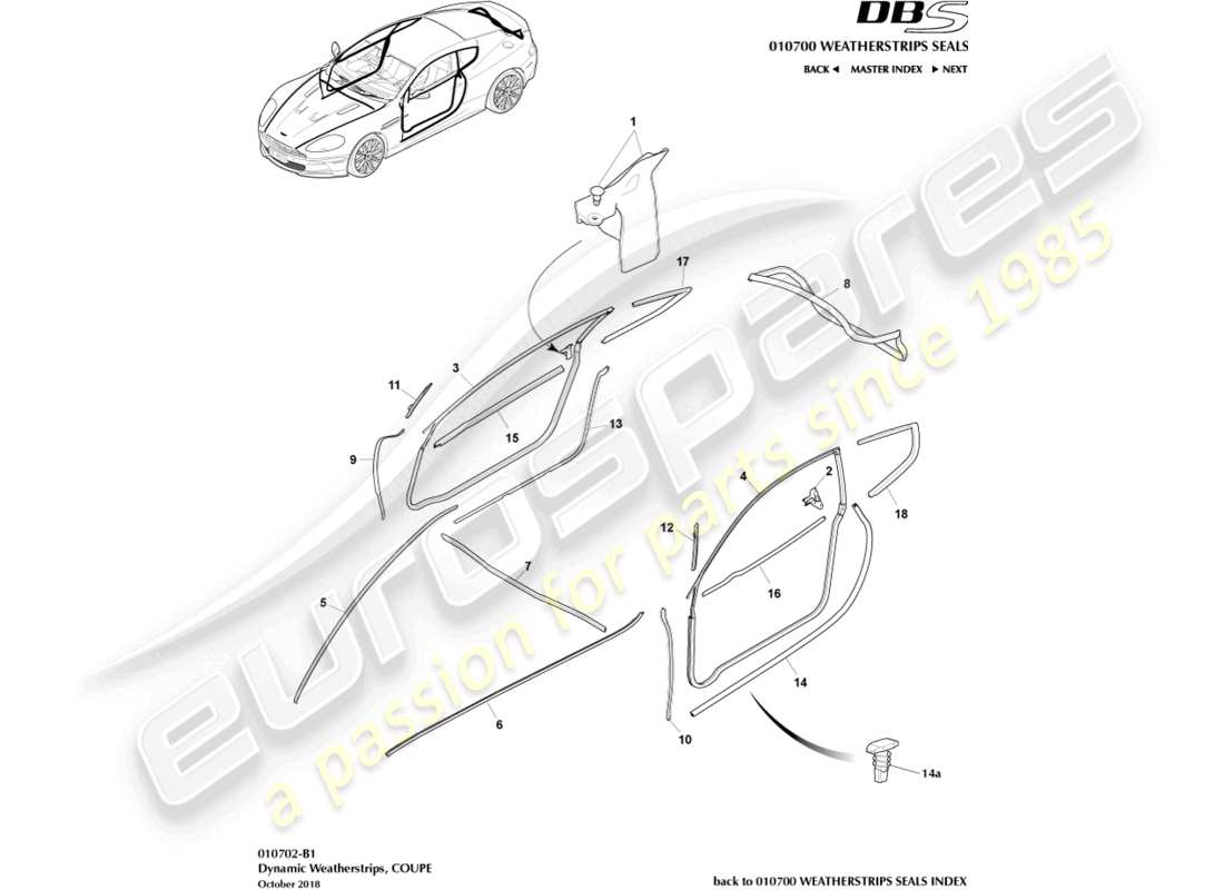 a part diagram from the aston martin dbs (2008) parts catalogue