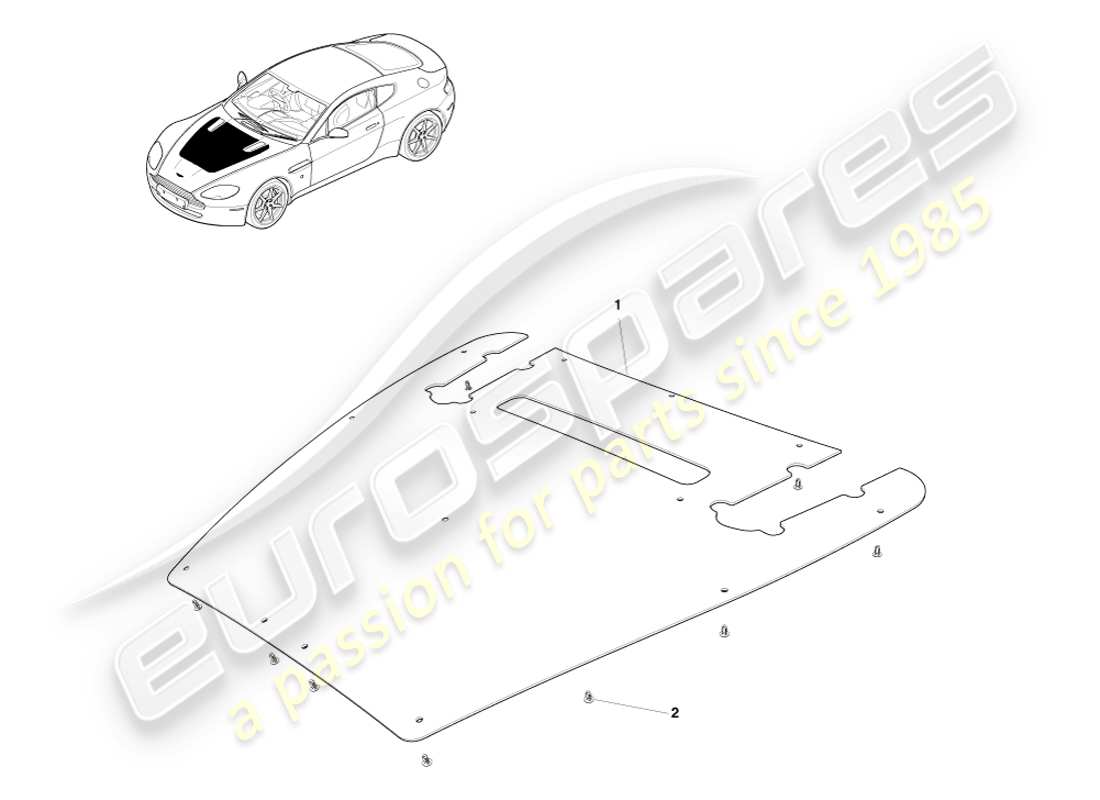 a part diagram from the aston martin v8 vantage parts catalogue