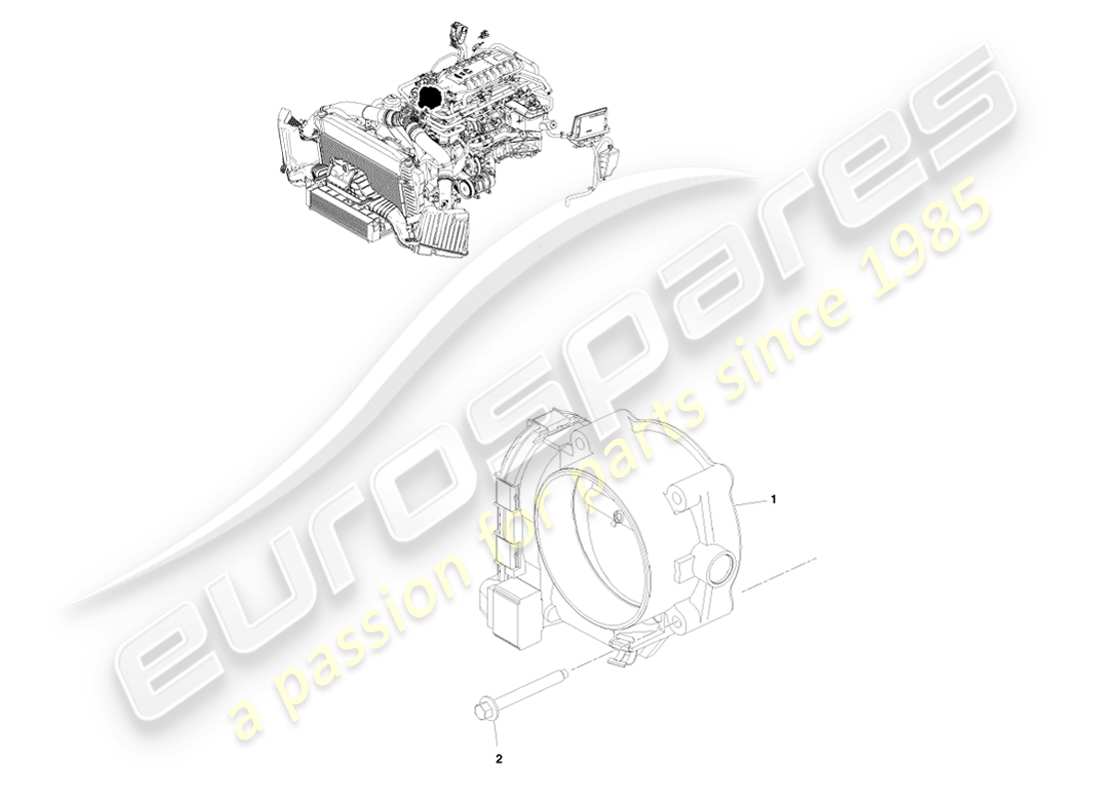 a part diagram from the aston martin v8 vantage (2007) parts catalogue