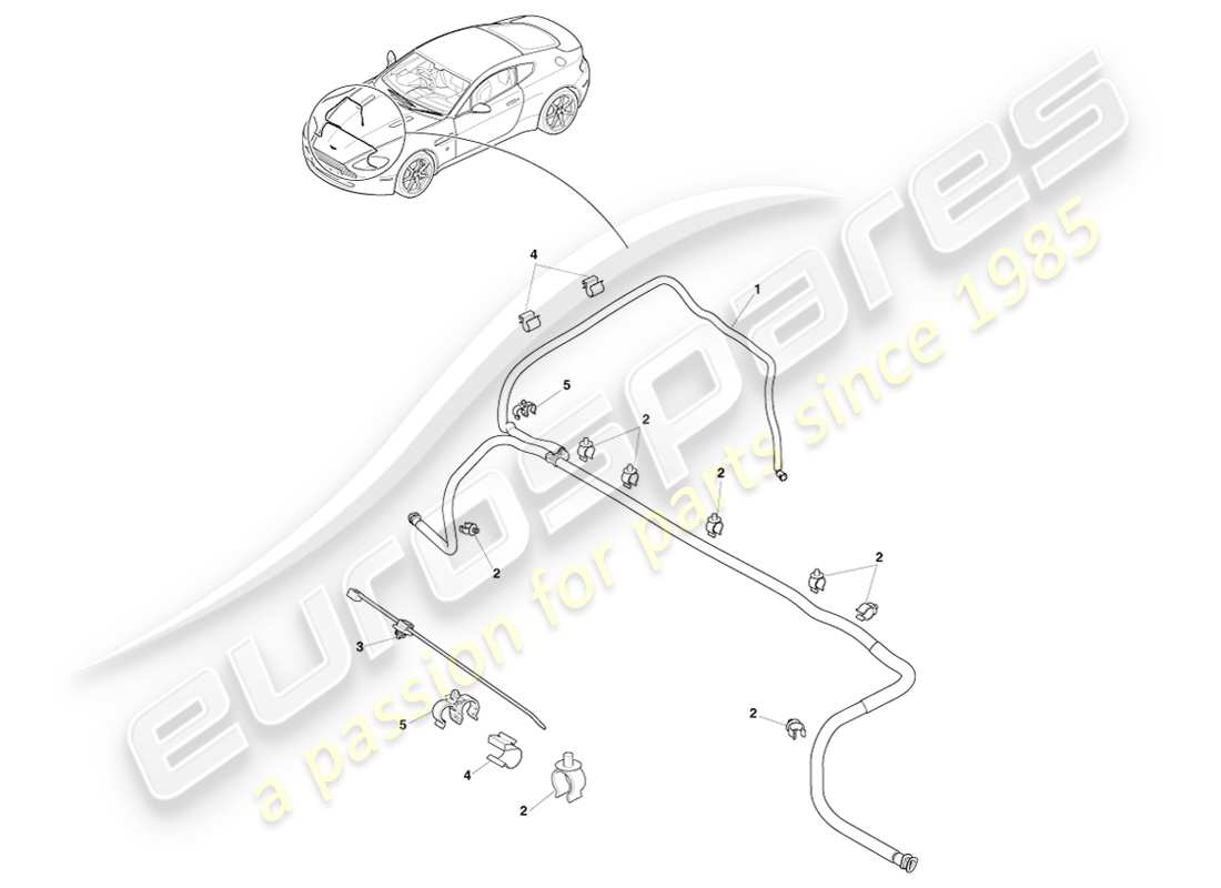 a part diagram from the aston martin v8 vantage (2007) parts catalogue