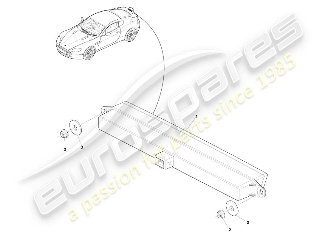 aston martin v8 vantage (2005) high mounted stop light part diagram