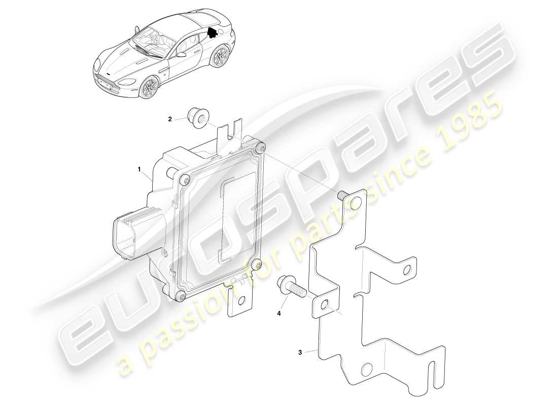 a part diagram from the aston martin v8 vantage (2005) parts catalogue