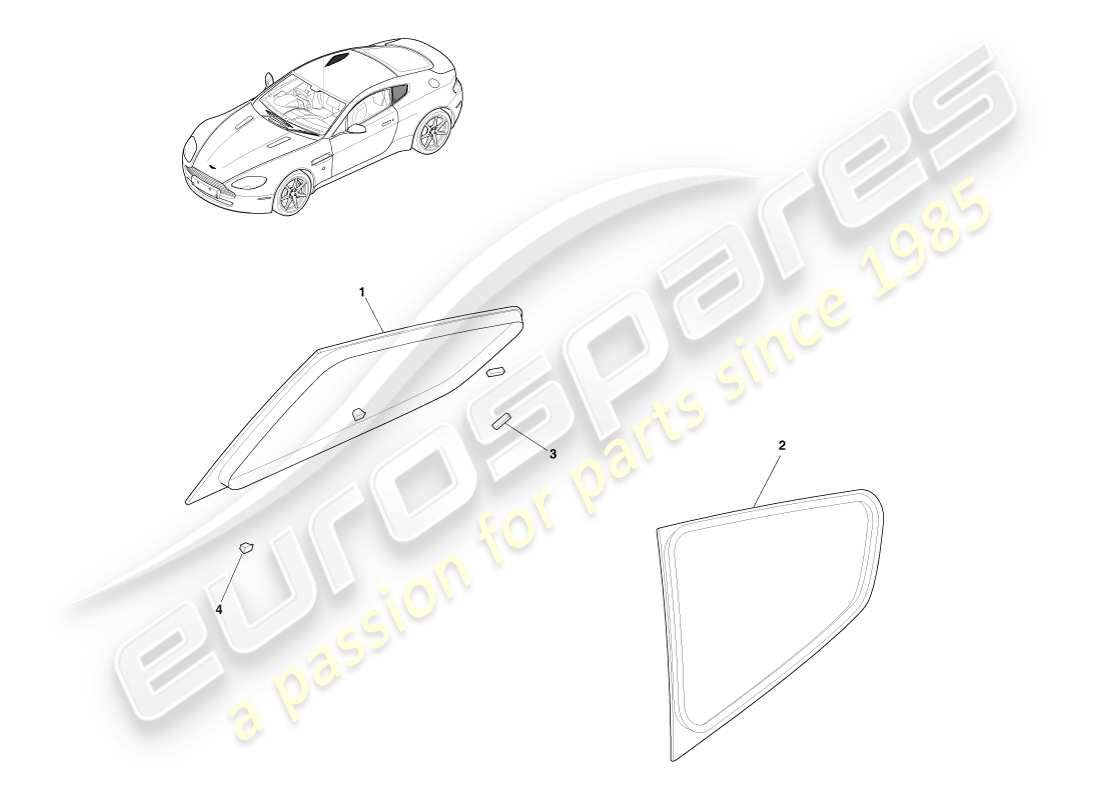 a part diagram from the aston martin v8 vantage (2007) parts catalogue