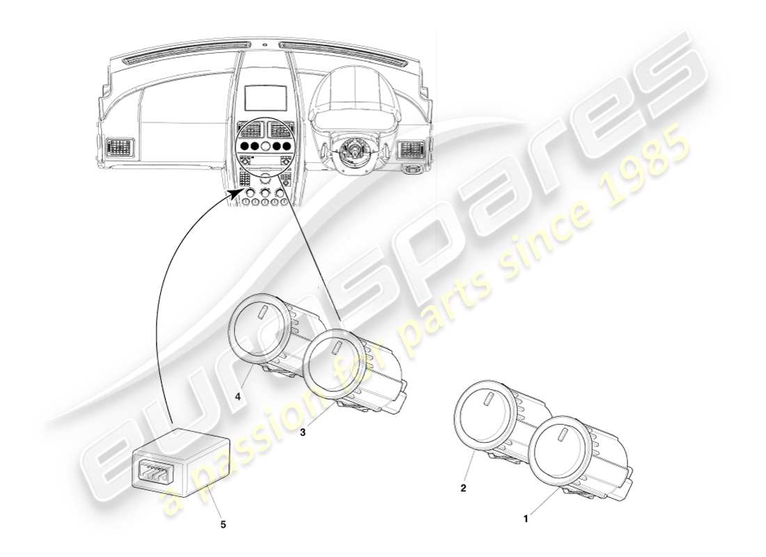 a part diagram from the aston martin v8 vantage (2007) parts catalogue