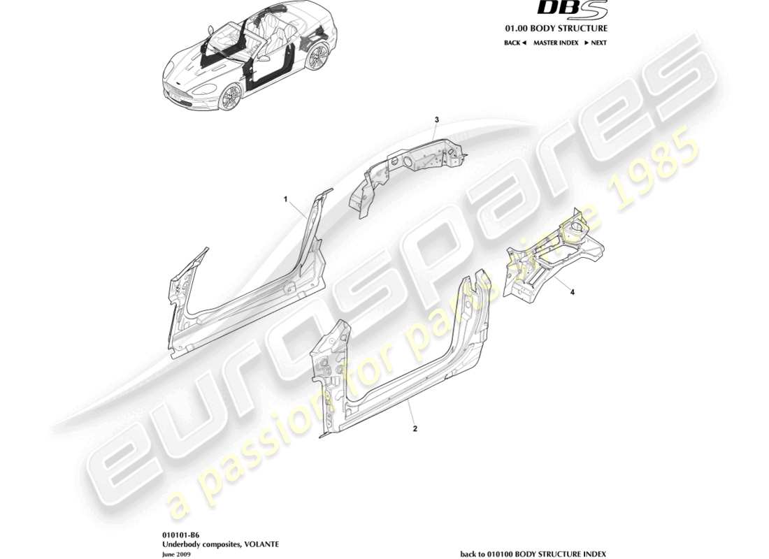 a part diagram from the aston martin dbs parts catalogue