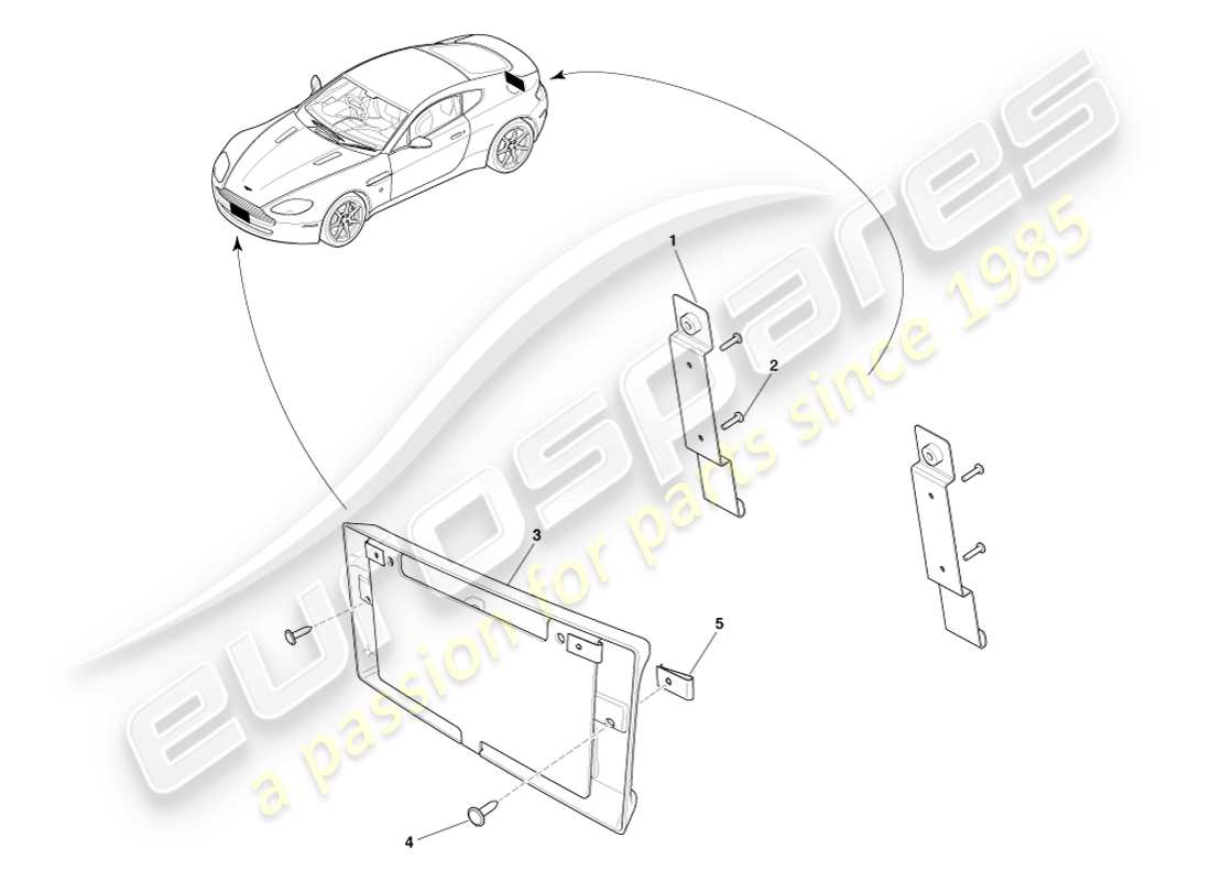 a part diagram from the aston martin v8 vantage (2005) parts catalogue