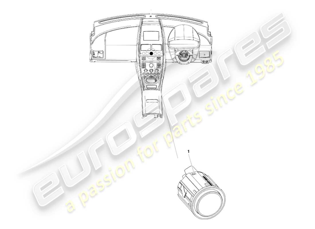 a part diagram from the aston martin v8 vantage (2005) parts catalogue