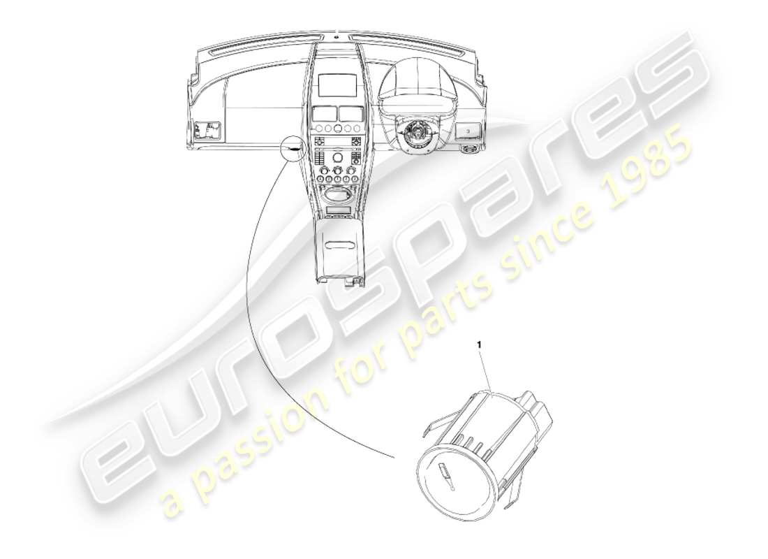 a part diagram from the aston martin v8 vantage (2005) parts catalogue