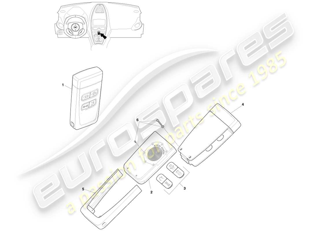 a part diagram from the aston martin one-77 parts catalogue