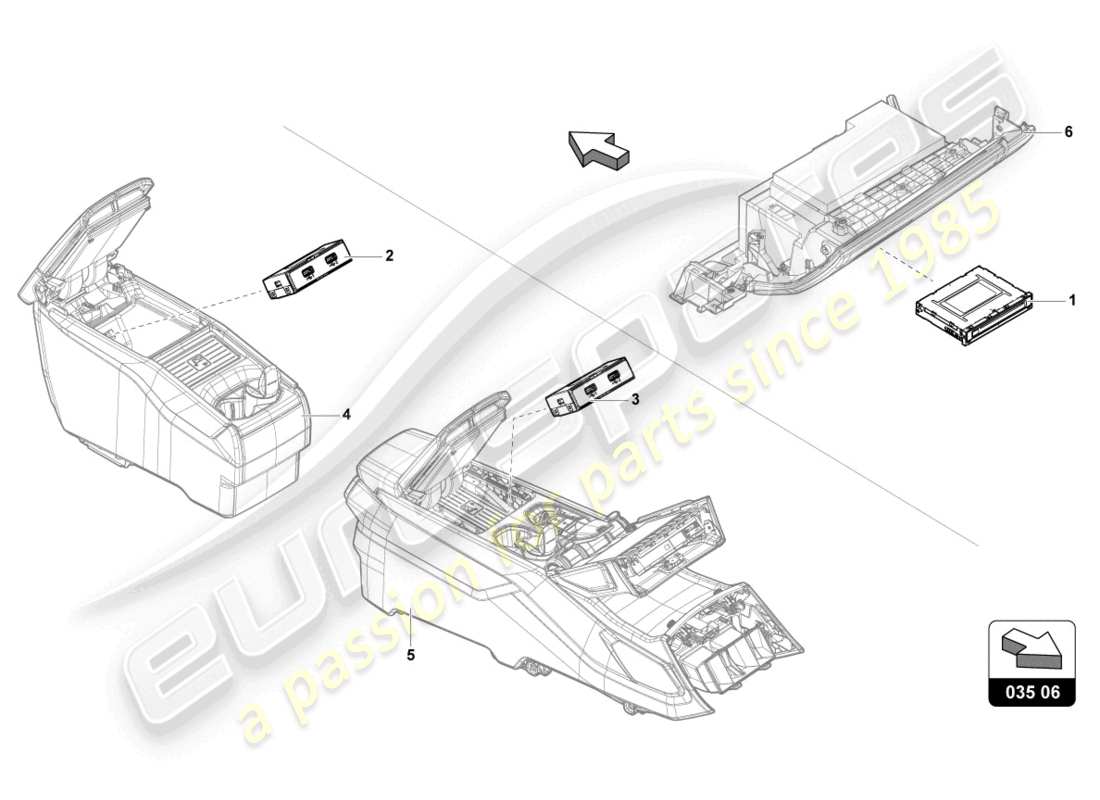lamborghini urus performante (2024) connection for external audio sources parts diagram