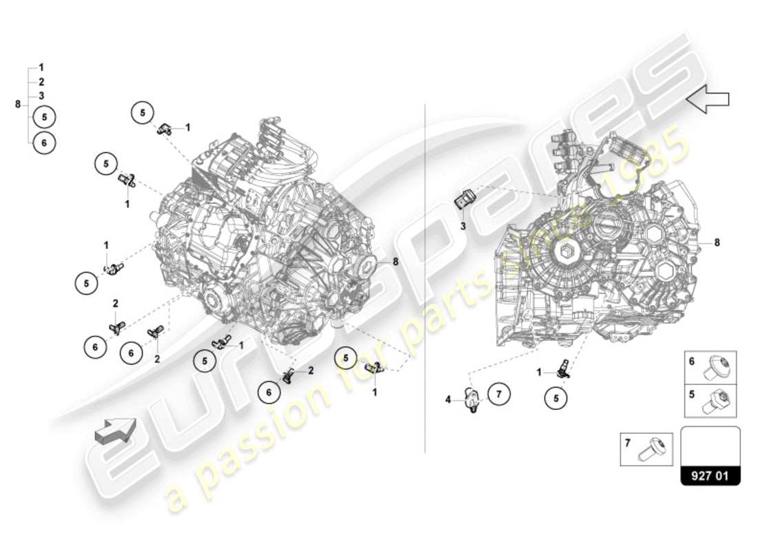 lamborghini revuelto coupe (2024) sensor rotor parts diagram