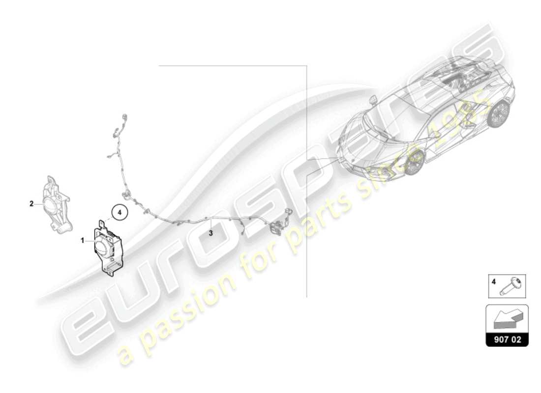 lamborghini revuelto coupe (2024) radar sensor parts diagram