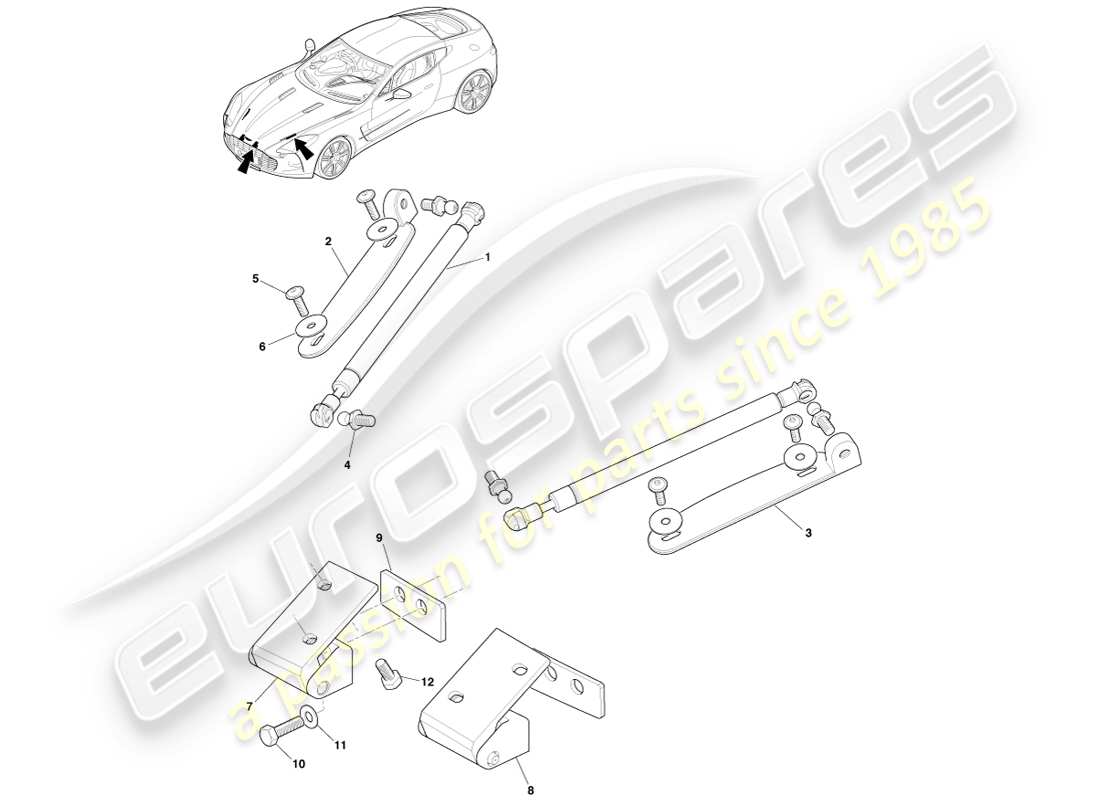 a part diagram from the aston martin one-77 parts catalogue
