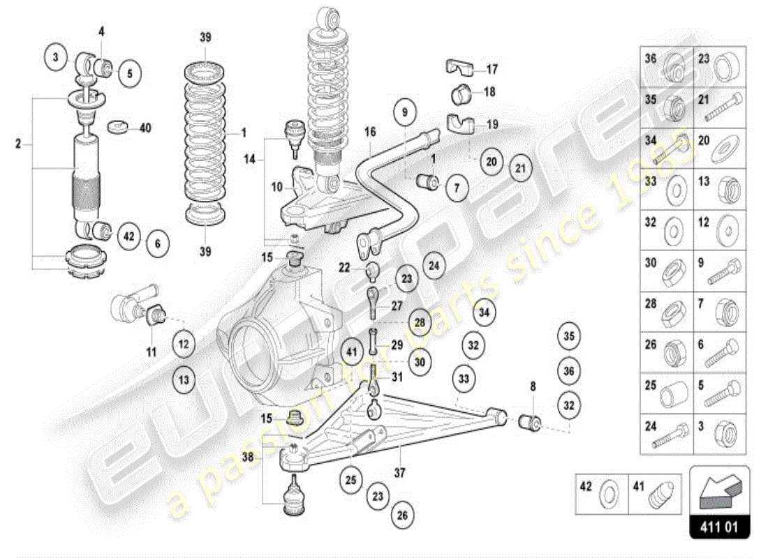 a part diagram from the Lamborghini Diablo VT (1995) parts catalogue