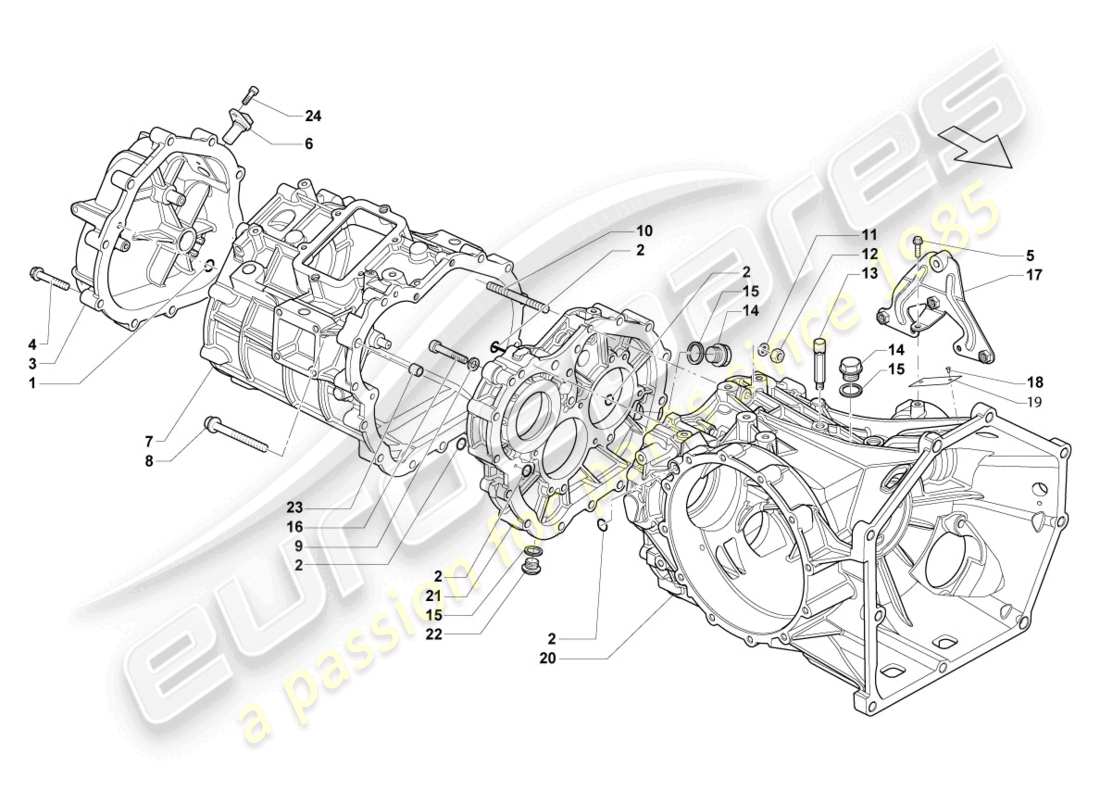 a part diagram from the lamborghini lp550-2 spyder (2012) parts catalogue