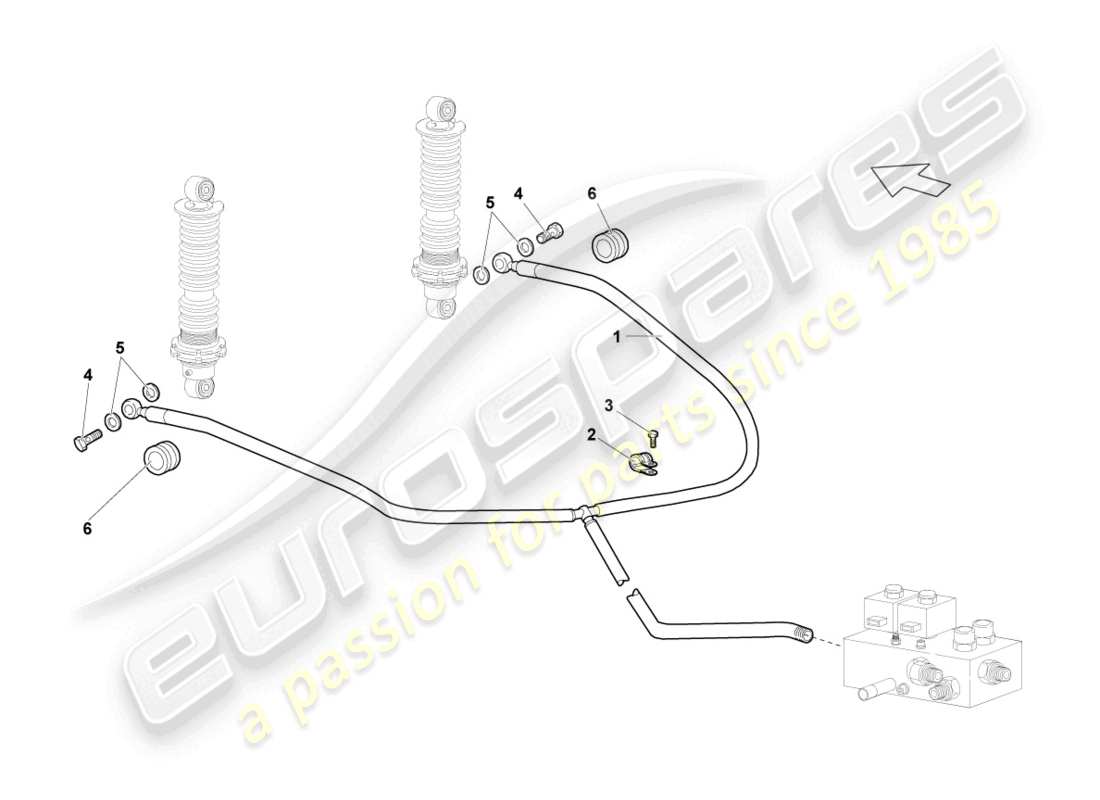 a part diagram from the Lamborghini LP640 Roadster (2008) parts catalogue
