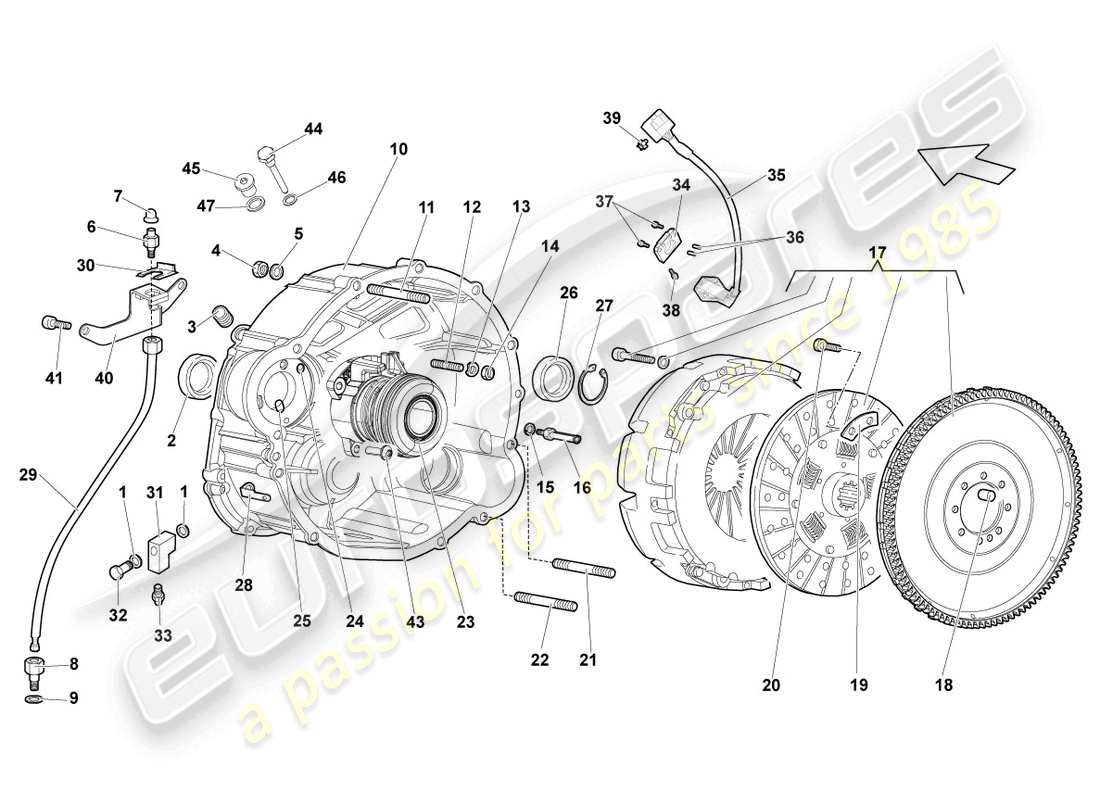 a part diagram from the Lamborghini LP640 Coupe (2008) parts catalogue