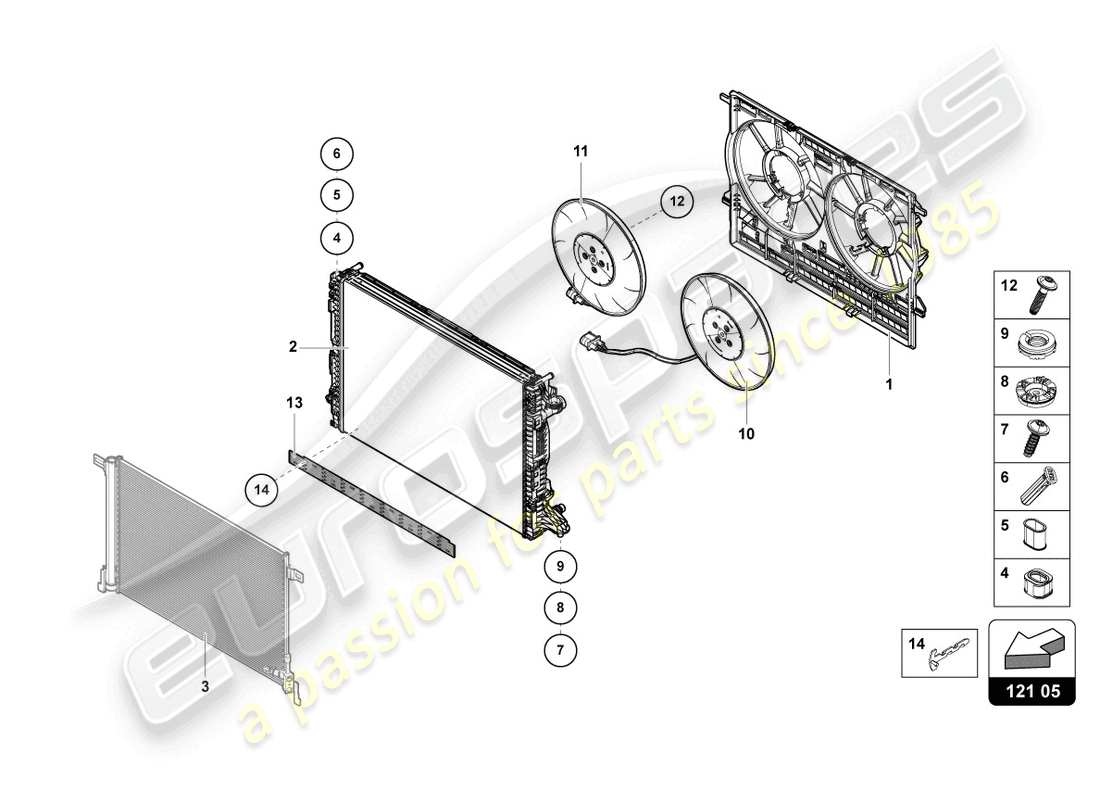 a part diagram from the lamborghini urus parts catalogue
